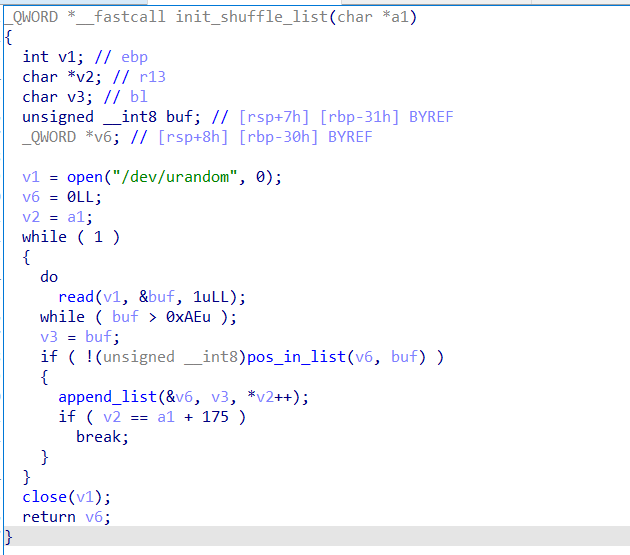 init_shuffle_list function